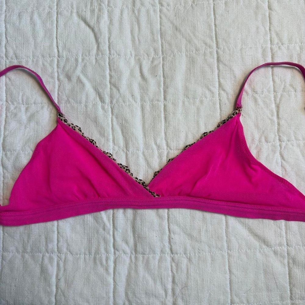 Cosabella Hot Pink Leopard Mesh Bralette CELIP1301 Made in Italy Small